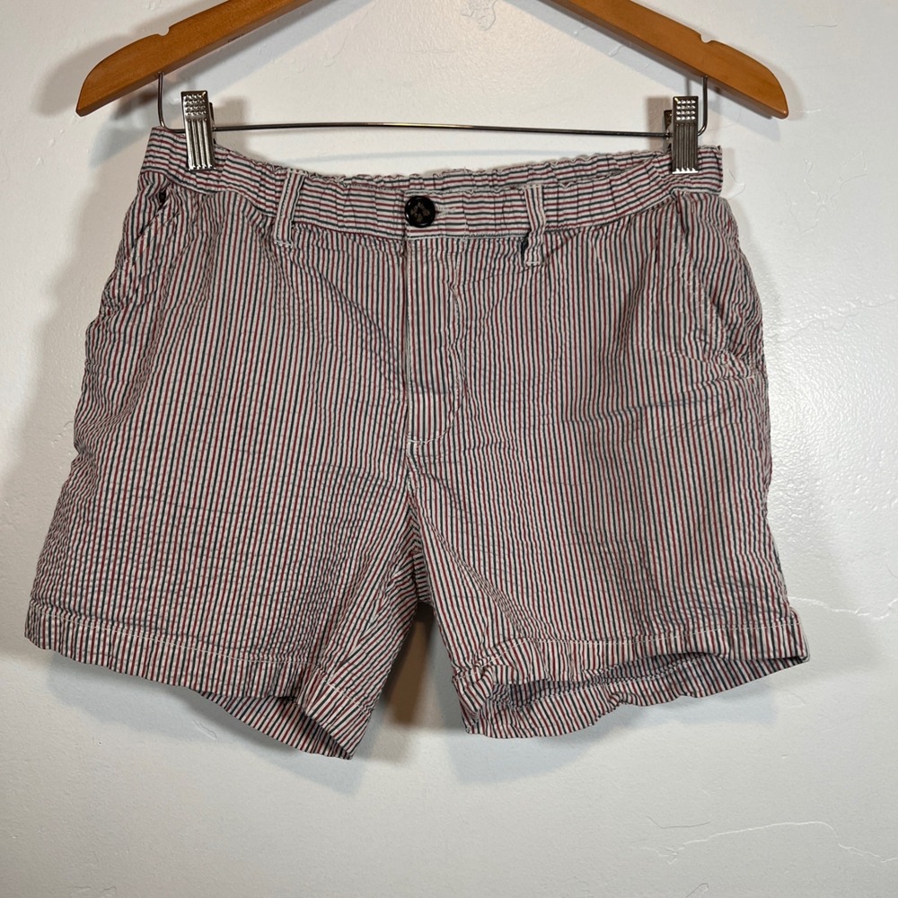 Chubbies Shorts Men Medium Red White Blue Striped Seersucker America Preppy